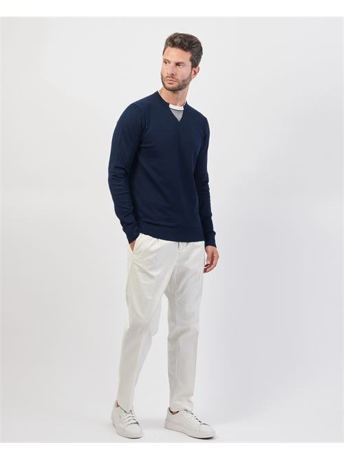 Yes Zee viscose blend sweater with double collar effect YES ZEE | M865-MR000710